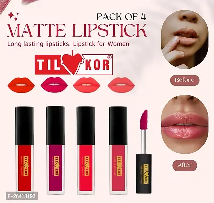 Tilkor Matte Mini Lipstick- Pack Of 4-thumb2