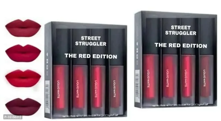 Red Matte Longlasting Crayon Lipstick PACK OF 8