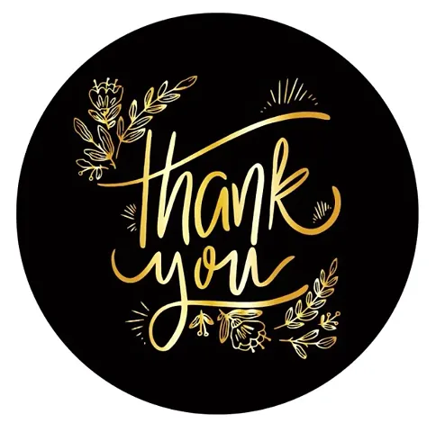 Thank You Sticker, 1.5 inch, Vinyl Waterproof