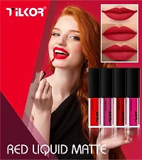 Tilkor 4 In 1 Matte Finnish Liquid Lipstick -Set Of 8 Different Shades Lipstick-Set Of 8-thumb1