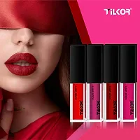 Tilkor 4 In 1 Matte Finnish Liquid Lipstick -Set Of 8 Different Shades Lipstick-Set Of 8-thumb3