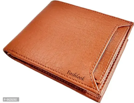Stylish Solid Artificial Leather Two Fold Wallet For Men