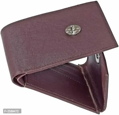 Brown Bi-Fold Magnet Wallet For Men