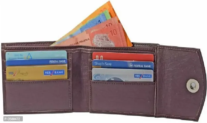 Brown Bi-Fold Magnet Wallet For Men-thumb2