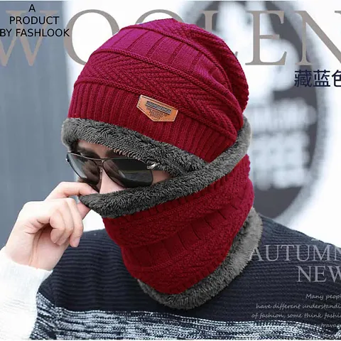 Beautiful Woolen Beanie Winter Cap For Men