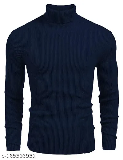 DENIMHOLIC Men's Cotton Turtle Neck Sweater