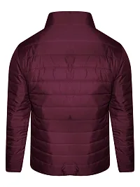 Stylish Maroon Polyester Fluffy Fullsleeve Jacket For Men-thumb1