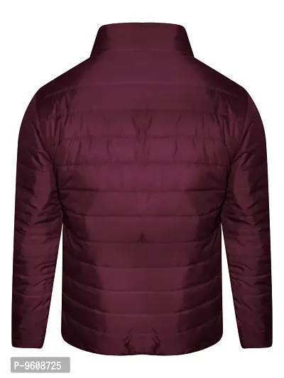 Stylish Maroon Polyester Fluffy Fullsleeve Jacket For Men-thumb2