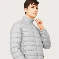 Stylish Grey Polyester Fluffy Fullsleeve Jacket For Men-thumb1
