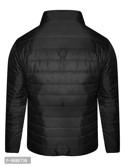 Stylish Black Polyester Fluffy Fullsleeve Jacket For Men-thumb3