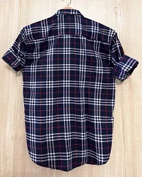 Classic Cotton Blend Checked Casual Shirts for Men-thumb1