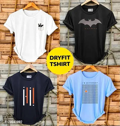 Elegant Polyester Printed T-Shirt Combo For Men Pack Of 4