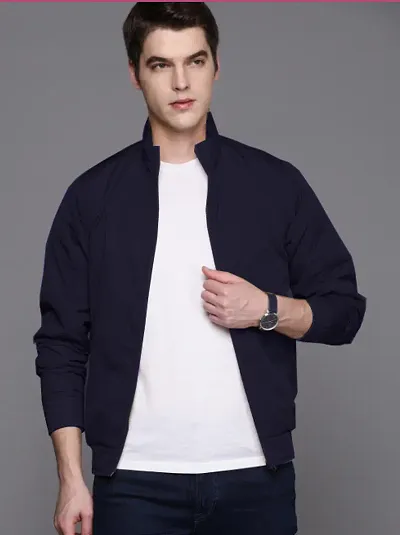 Stylish Solid Long Sleeves Bomber Jackets For Men
