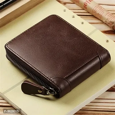 Stylish Solid Artificial Leather Two Fold Wallet For Men