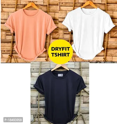 Combo of 3 dryfit t-shirt for men-thumb0