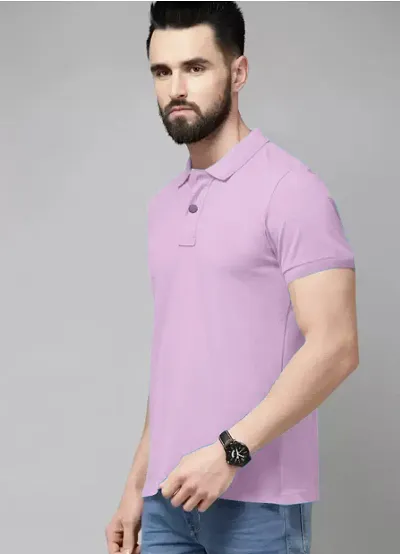 Trendy Classic Cotton Blend Solid Tshirt for Men