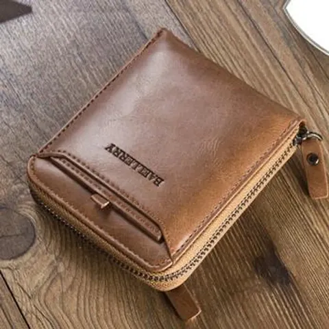 Trendy Leather Zipper Wallet For Men