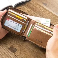 Trendy Leather Zipper Wallet For Men-thumb1