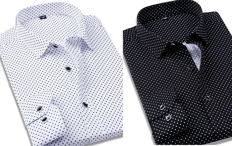 Pack Of 2 Bestselling Cotton Solid Shirts For Men