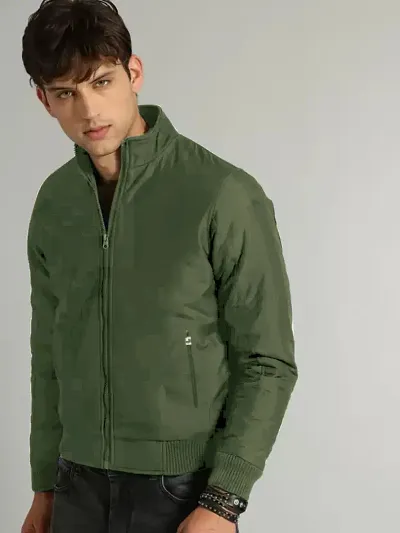 Trendy Fleece Solid Jacket For Men