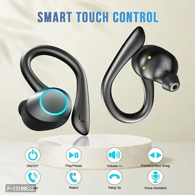 Stylish Black In-ear Bluetooth Wireless Headsets With Microphone-thumb2