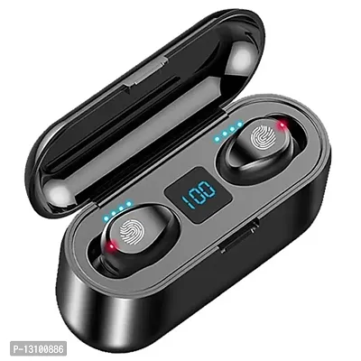 Stylish Black In-ear Bluetooth Wireless Headsets With Microphone-thumb2