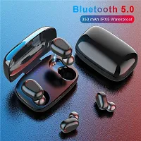 Stylish Black In-ear Bluetooth Wireless Headsets With Microphone-thumb1