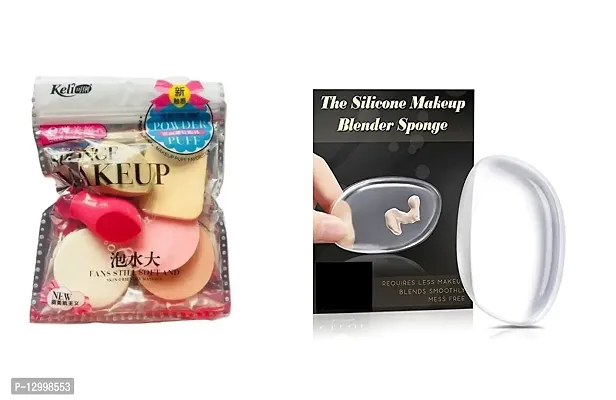 Silicone Makeup Blender for Face Make & Sponge set-thumb0