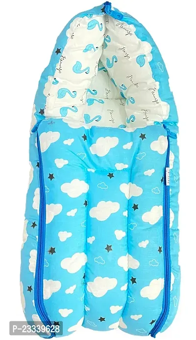 Comfortable Kids Charm Cute Moon And Star 3 in 1 Babies Cotton Bed Cum Carry Bed Printed Baby Sleeping Bags