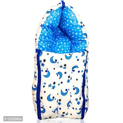 Comfortable Kids Charm Star Moon Mega 3 in 1 Babies Cotton Bed Cum Carry Bed Printed Baby Sleeping Bags