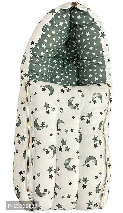 Comfortable Kids Charm Moon Star 3 in 1 Babies Cotton Bed Cum Carry Bed Printed Baby Sleeping Bags