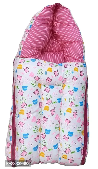 Comfortable Kids Charm 3 in 1 Babies Cotton Bed Cum Carry Bed Printed Baby Sleeping Bags