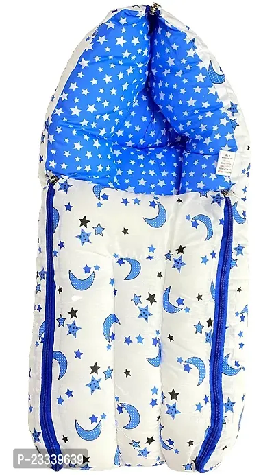 Comfortable Kids Charm Moon Star 3 in 1 Babies Cotton Bed Cum Carry Bed Printed Baby Sleeping Bags