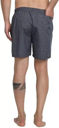 Mehak Fashion Men Cotton Boxer Pattern Checkered Free Size Shorts (Pack of -3)-thumb2