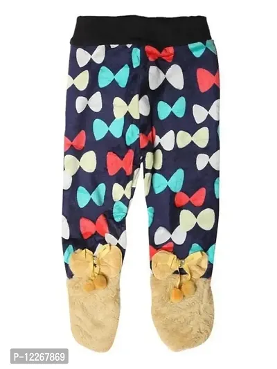 Mehak Fashion Baby Girl  Boy Soft Winter Velvet Pant Legging Pajama for Kids Multi Color (2-3 Years, RED)