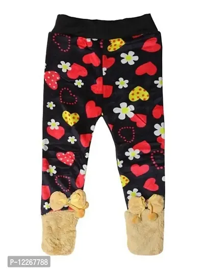 Mehak Fashion Baby Girl  Boy Soft Winter Velvet Pant Legging Pajama for Kids Multi Color (2-3 Years, RED)-thumb0