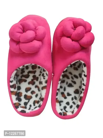 Mehak Fashion Slipper For Men's and Women's Flip Flops Winter Slides Home Open Toe Non Slip (PINK, numeric_8)-thumb0