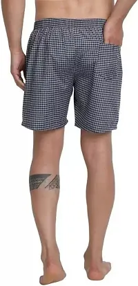 Mehak Fashion Men Cotton Boxer Pattern Checkered Free Size Shorts (Pack of -3)-thumb3