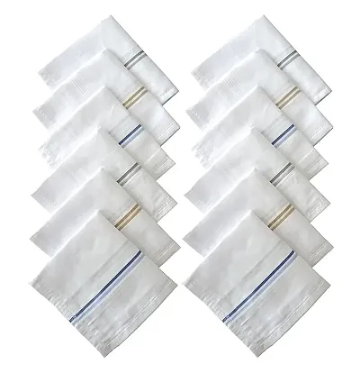 Men Cotton Handkerchief (Set of 12)