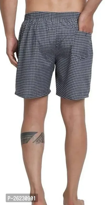 Mens  Boys Regular Fit Checkered Printed Boxer Shorts (Pack of 3)-thumb2