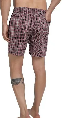 Mens  Boys Regular Fit Checkered Printed Boxer Shorts (Pack of 3)-thumb2