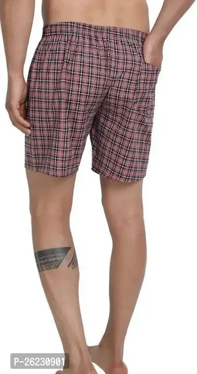 Mens  Boys Regular Fit Checkered Printed Boxer Shorts (Pack of 3)-thumb3