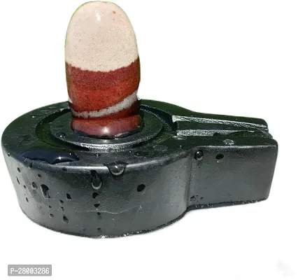 Original Narmadeshwar Shivling/Narmada ShivLing With Jaladhari For Home Puja (Size 1.5Inch Shivling*3 Inch Jaladhari )