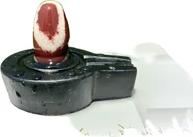 Original Janeudhari Narmadeshwar Shivling/Original Narmada stone Shivling With Jaladhari For Home puja.(Size 1.5 Inch Shivling 3 Inch Jaladhari ,Multi color )-thumb2