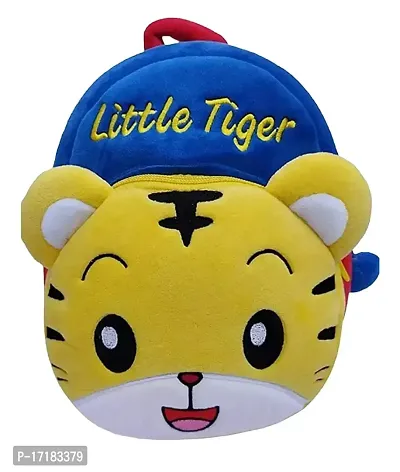 DP STAR Littel Tiger Velvet Soft Plush Cartoon School Bag for Kids School Nursery Picnic (1-5 Years)-thumb0