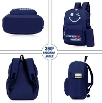 Navy Blue Polyester Casual Backpack For Women-thumb3