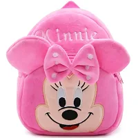 DP STAR Kids Nursary School Bag Soft PlushVelvet Backpacks Cartoon Baby Boy/Girl (2-5 Years) PADAY_BAG_4 (Pink Minnie)-thumb1