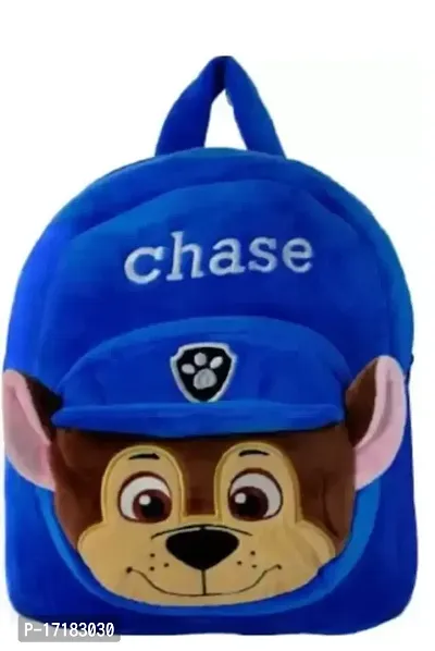 DP STAR Chase-Man Velvet Soft Plush Cartoon School Bag for Kids School Nursery Picnic (1-5 Years)