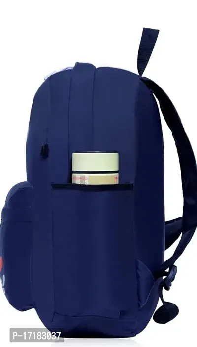 Navy Blue Polyester Casual Backpack For Women-thumb3