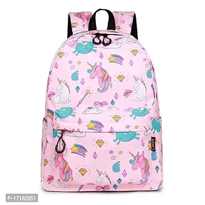 DP STAR Waterproof Kids Backpack, Girls  Women Stylish Trendy College, School  College Bags (PINK) 20 L-thumb0